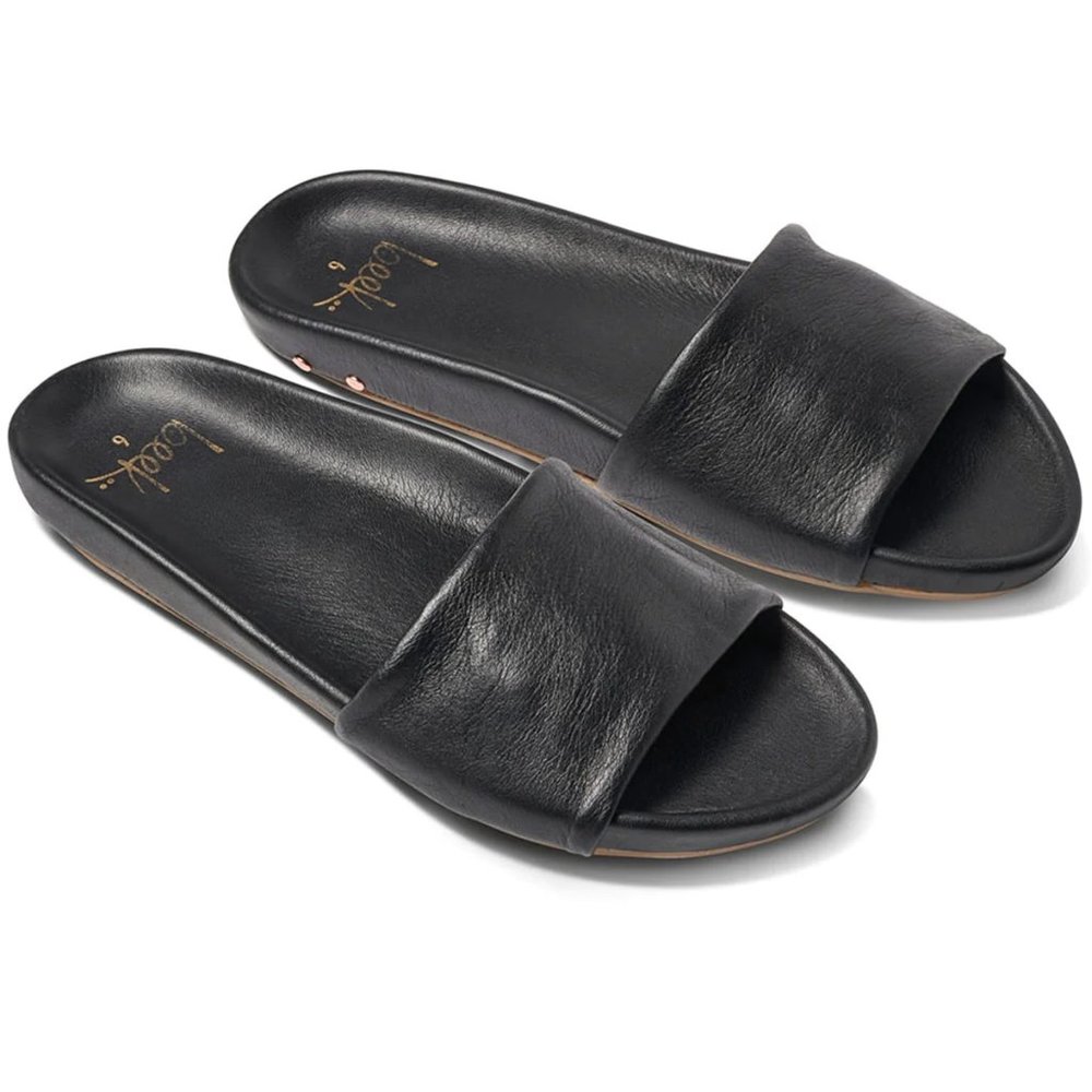$290 BEEK Gallito Leather Slide Sandal BLACK SHOES SANDAL 11 (DA5)